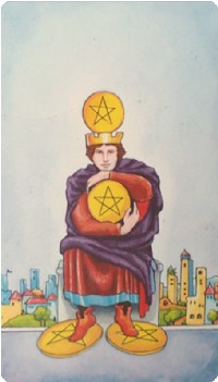 Image result for 4 of pentacles rider waite