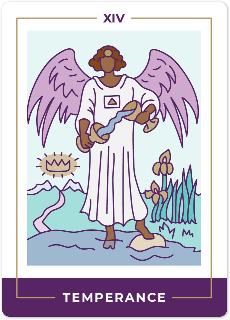 Temperance Tarot Card Meanings tarot thẻ meaning