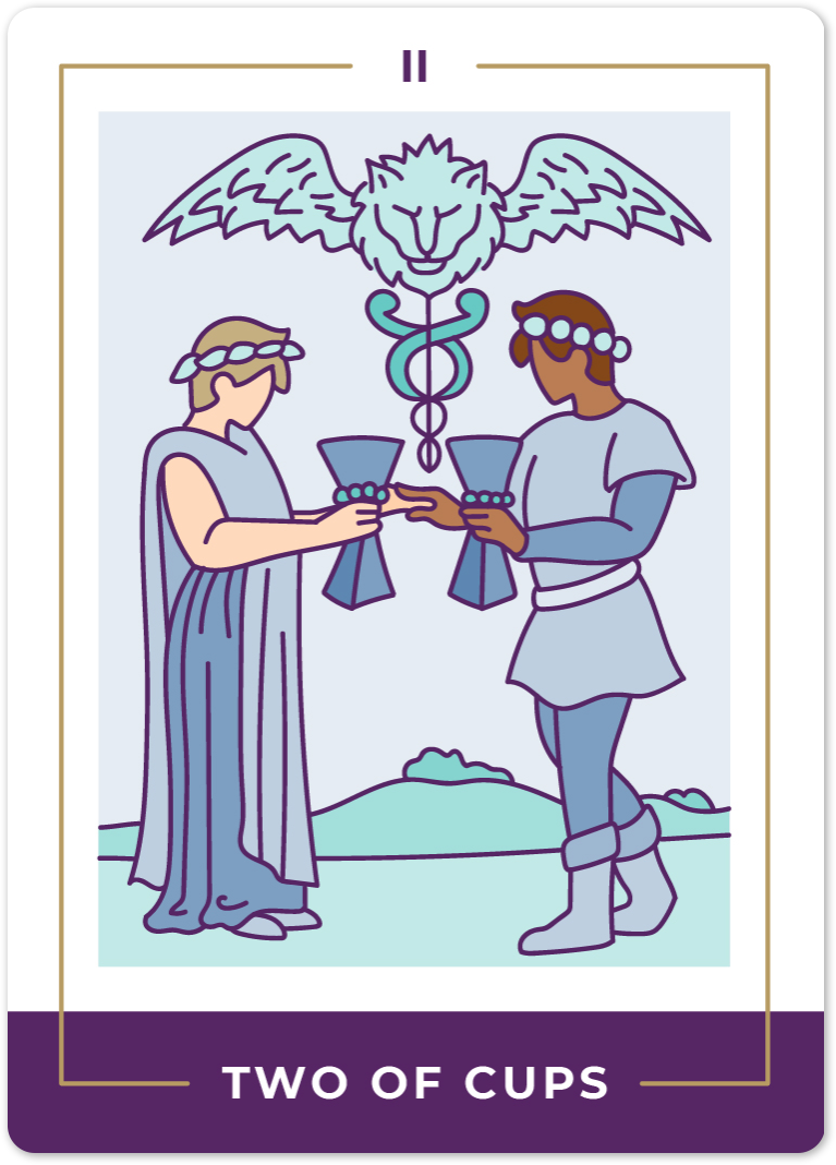 Two of Cups Tarot Card Meanings tarot card meaning