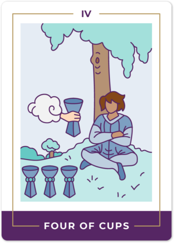 Four Of Cups Tarot Card Meanings | Biddy Tarot