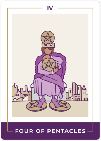 Four of Pentacles Tarot Card Meanings tarot card meaning