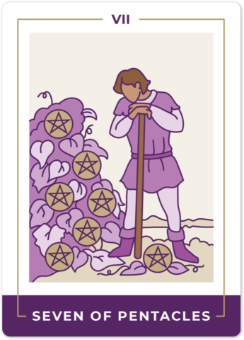 Seven Of Pentacles Tarot Card Meanings | Biddy Tarot