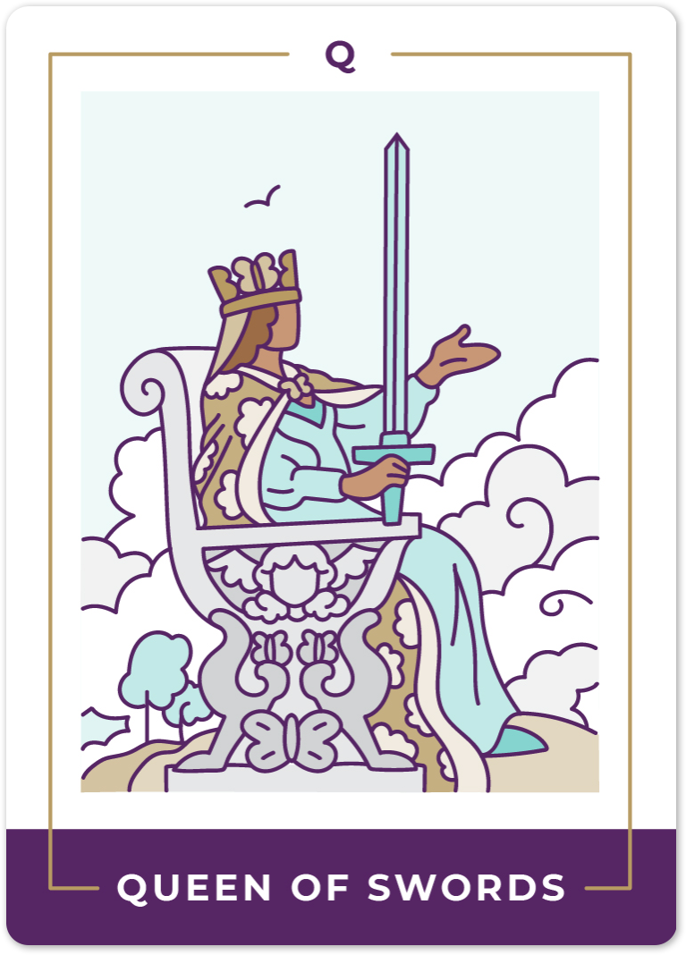 Queen of Swords Tarot Card Meanings tarot card meaning