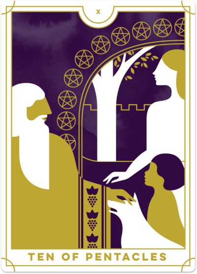 Ten of Pentacles Tarot Card Meanings tarot card meaning
