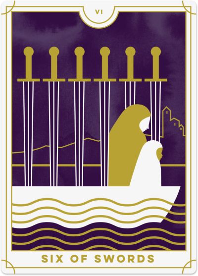 Six of Swords Tarot Card Meanings tarot card meaning