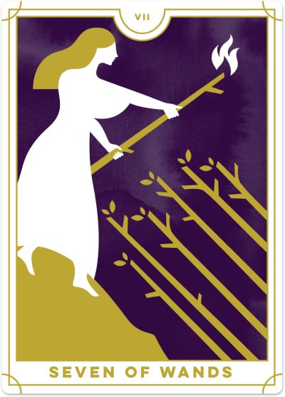 Seven of Wands Tarot Card Meanings tarot card meaning