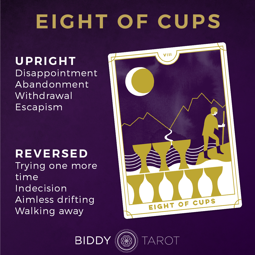 The Eight of Cups Tarot Card Meanings