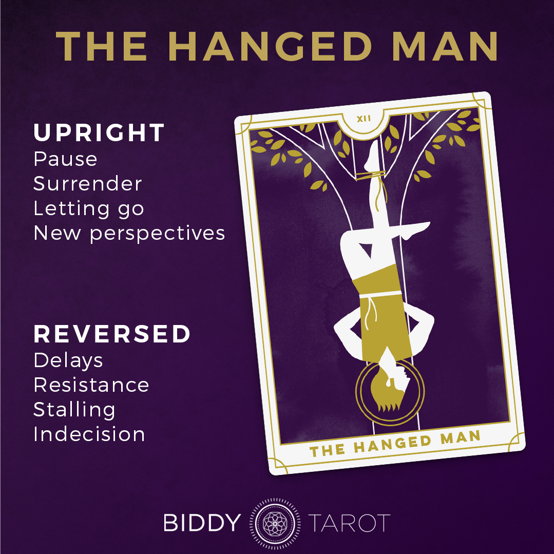 The Hanged Man Tarot Card Meanings | Biddy Tarot