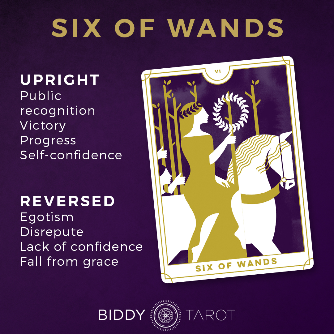 Six of Wands Meanings | Biddy Tarot