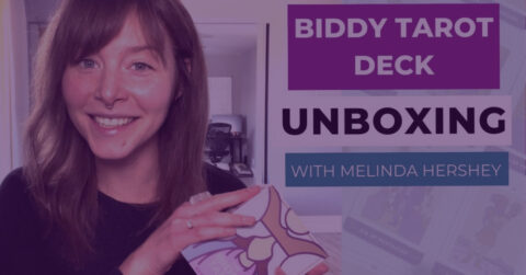 Unboxing Biddy Tarot deck with Melinda
